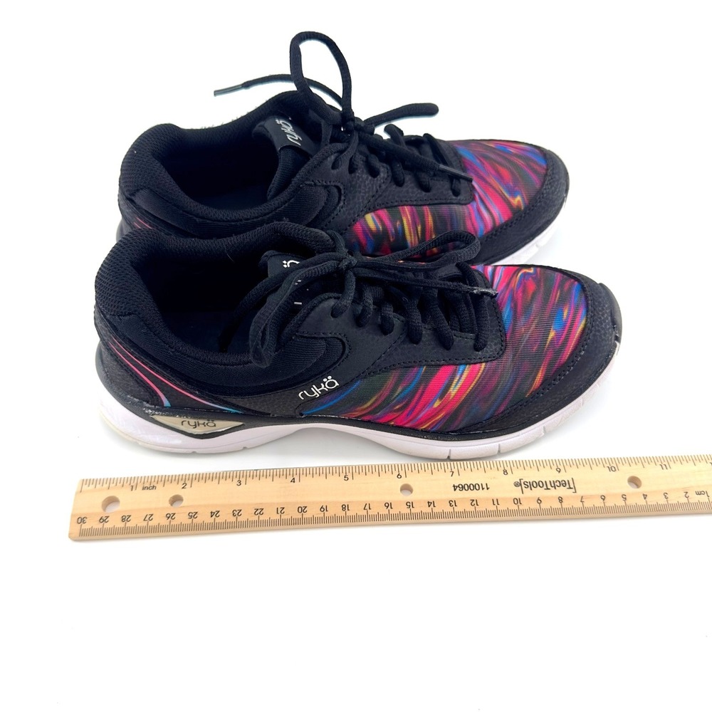 Ryka Women's Athletic Walking‎ Shoes Black Rainbow Mesh Comfort Size 7 - Picture 8 of 8